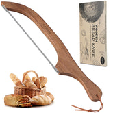 TOYIKOM sourdough bread knife with wooden walnut handle