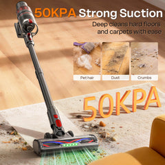 600W motor with 50KPa suction in action