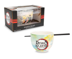 Demon Slayer ramen bowl and wooden chopsticks included Toynk
