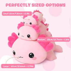 Axoltol weighted plush axolotl toy by TOYSYM for kids and adults