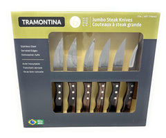 Tramontina steak knives set 6 pieces jumbo product