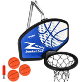 Backboard and hoop of trampoline basketball hoop