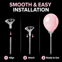 Transparent balloon sticks for party decor