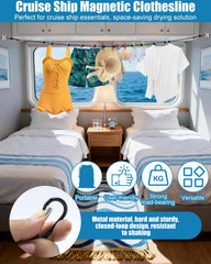 twelve colorful clips included with travel clothesline