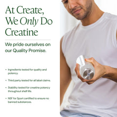 Unflavored creatine monohydrate powder mix into water or coffee
