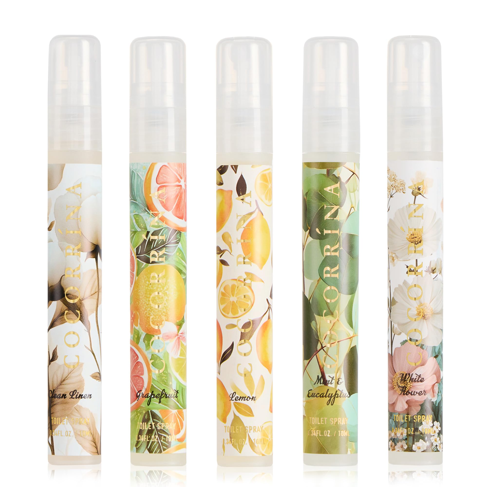 Travel Size Toilet Spray 5-Pack pocket sized bottle for travel