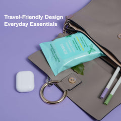 Tea tree scented travel wipes