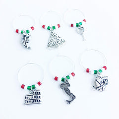 Gondola charm for wine glass marker in Italian travel design