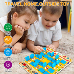 Travel toys for toddlers memory game with 12 themes shapes colors and more