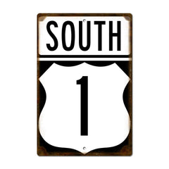 Travelsign Florida US 1 South replica highway sign