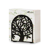 Tree of Life napkin holder in black metal