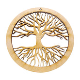 Tree of Life Ornament birch wood with gold string