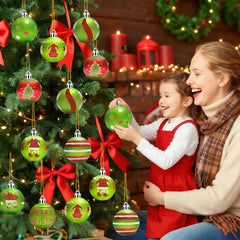 2.4 inch shatterproof plastic ornament with glitter swirl