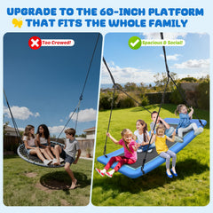Versatile platform swing supports sitting lying standing surfing