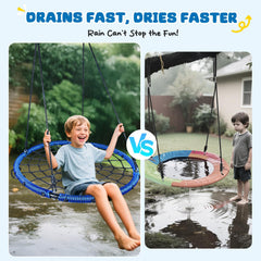 Outdoor nest swing by Trekassy with durable net circle and rope