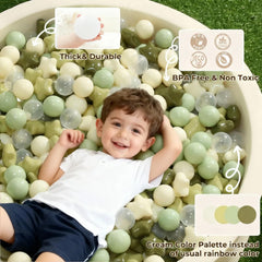 TRENDPLAY Pearl colors ball pit balls mix of cream and green