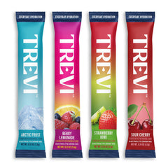 TREVI electrolyte powder packet with Pink Himalayan Sea Salt