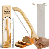 TREZENTA Wooden Bread Bow Knife 15.7 inch with Acacia handle