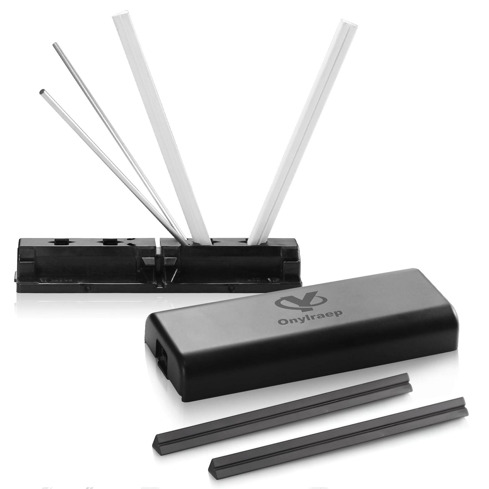 Tri-angle sharpener with ABS base and lid