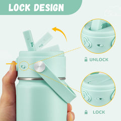 Triple-wall insulation keeps drinks cold 14oz bottle