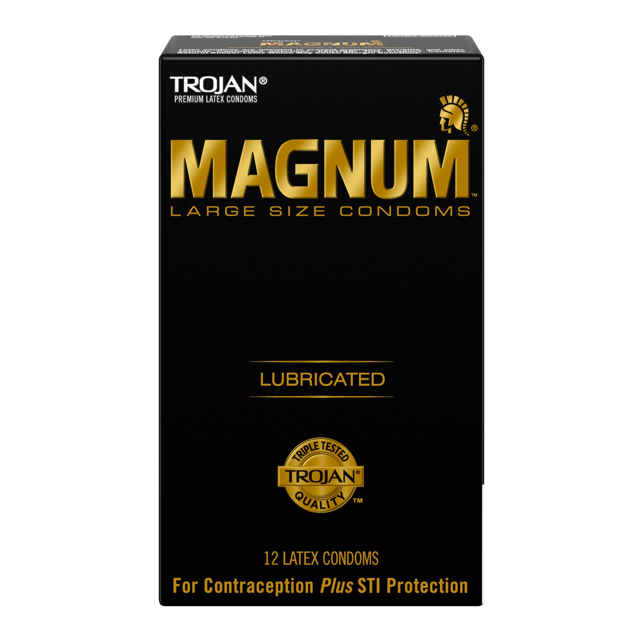 trojan magnum large size condoms box 12 count