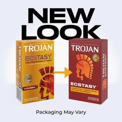 Trojan Ultra Ribbed ECSTASY Condoms lubricated variant