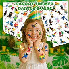 Eight sheets of tropical bird tattoo designs