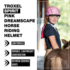 Troxel adjustable fit small riding helmet side profile