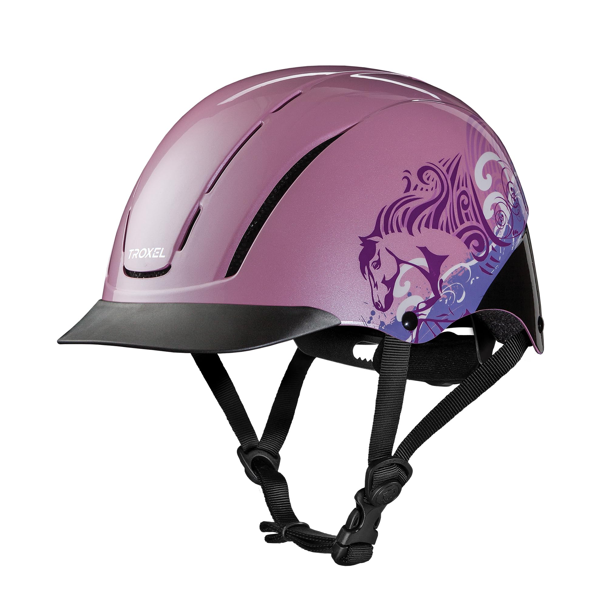 Troxel full coverage horse riding helmet front view, small size