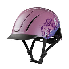 Troxel full coverage horse riding helmet front view, small size