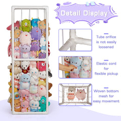 Vertical PVC plush toy organizer by Trycooling in white