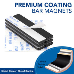 TRYMAG adhesive backing magnets 60x10x3 mm size