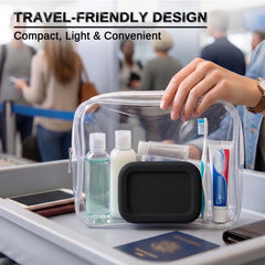 TSA friendly silicone travel soap case in black