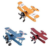 TTKBHHQ red retro airplane 3pc metal planes set