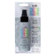 Tulip fabric paint bottle Silver Glitter 4 oz