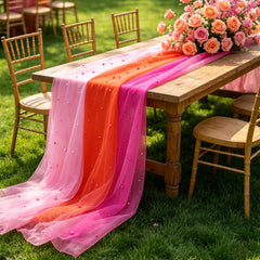 Tulle table runner long 28.3 x 118.1 inch