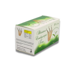 Tea bags packaging for Bhutan Cordyceps Tea with Tulsi and Green Tea