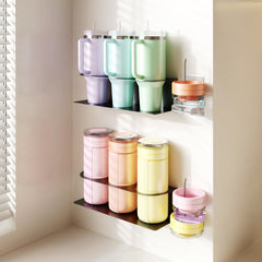 Tumbler lid organizer holding up to 6 lids