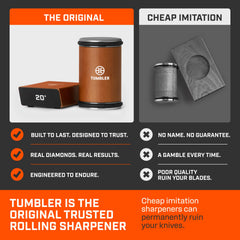 Tumbler Pro Rolling Knife Sharpener Orange side profile