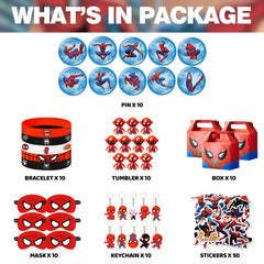 Tumbler items included in kit for birthday party