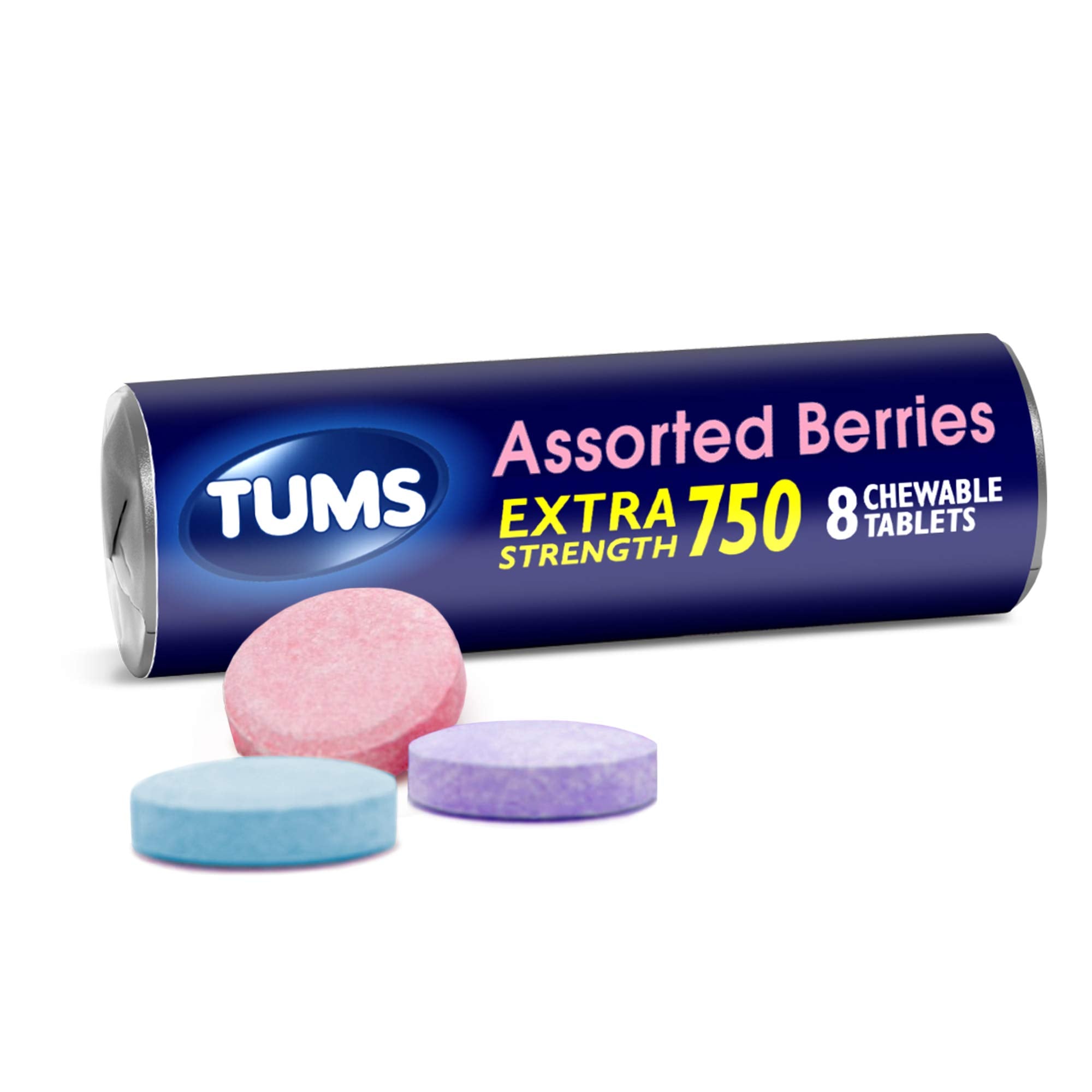 Front view of TUMS EX Assorted Berries packaging