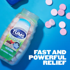 TUMS Naturals Antacid Chewable Tablets Black Cherry Watermelon flavor
