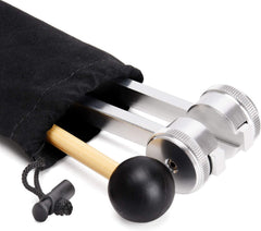 Silicone hammer included in tuning fork kit