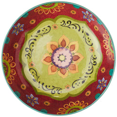 128 oz capacity Tunisian Sunset pasta bowl boho floral pattern