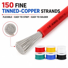 TUOFENG yellow 18 AWG stranded wire 13.2 ft length