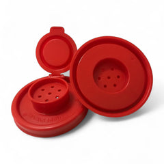 Tupperware hourglass salt and pepper shakers height about 6 inches