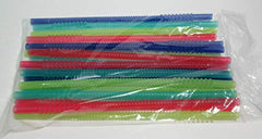 Tupperware reusable accordion whistle straws 11 inch length in four colors