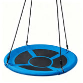 TURFEE 40 inch saucer tree swing blue seat for kids