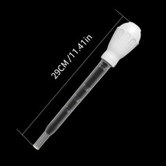 Portable white turkey baster for daily cooking and BBQ