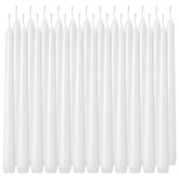 Tuyai 24 pack tall white taper candles 10 inch height